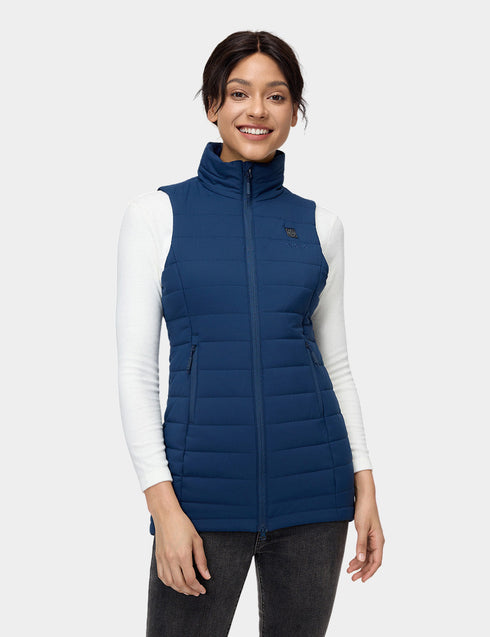"Tribeca" Women's Heated Long Puffer Vest ,view 1