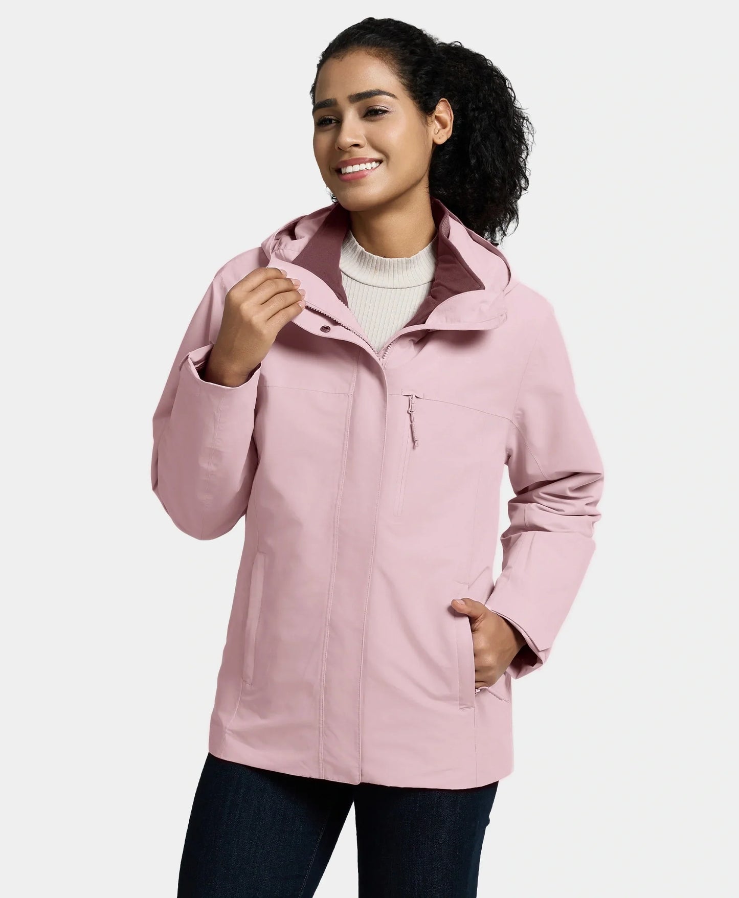 River Ridge Damen 3-in-1 beheizte Jacke mit Fleecefutter