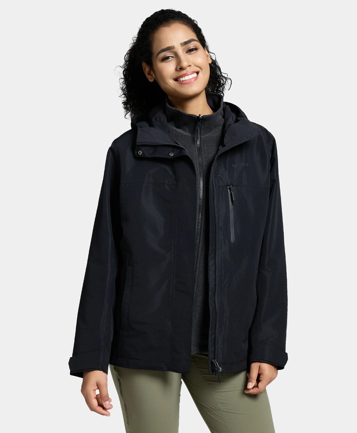 River Ridge Damen 3-in-1 beheizte Jacke mit Fleecefutter