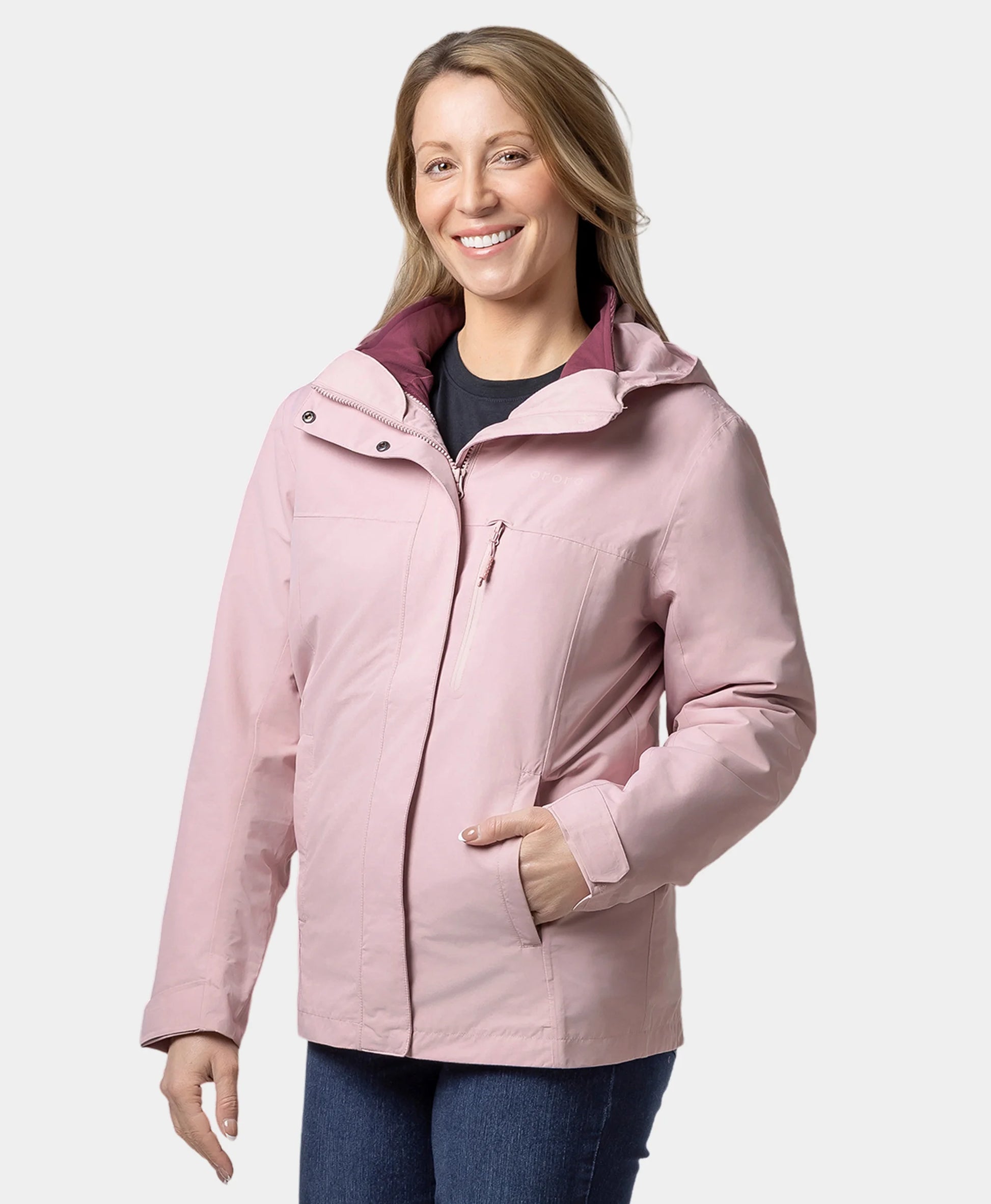 River Ridge Women's  3-in-1 Heated Jacket - Pink