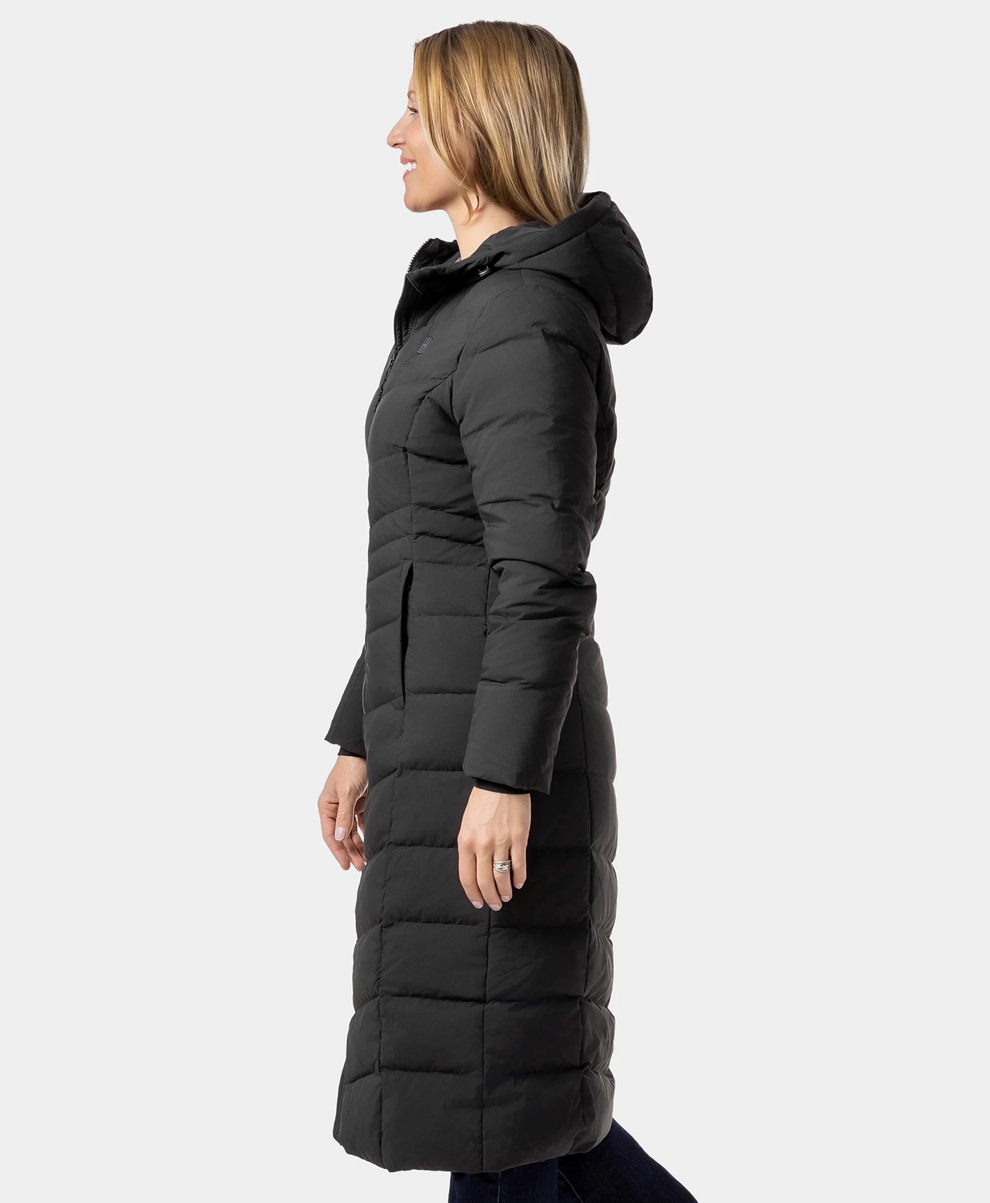 SOHO Women's Heated Down Parka Jacket - Black