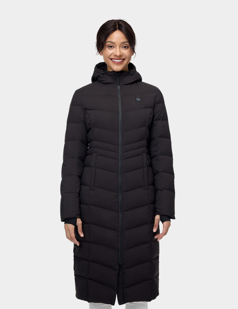 SOHO Women's Heated Down Parka Jacket - Black