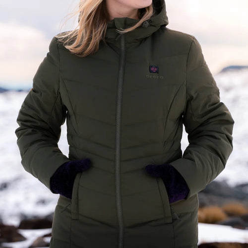 SOHO Women's Heated Down Parka Jacket