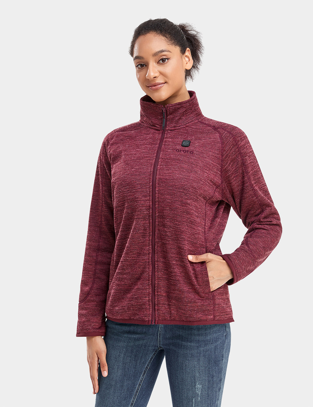 Frauen Beheizbare Fleecejacke mit durchgehendem Reißverschluss (2025)