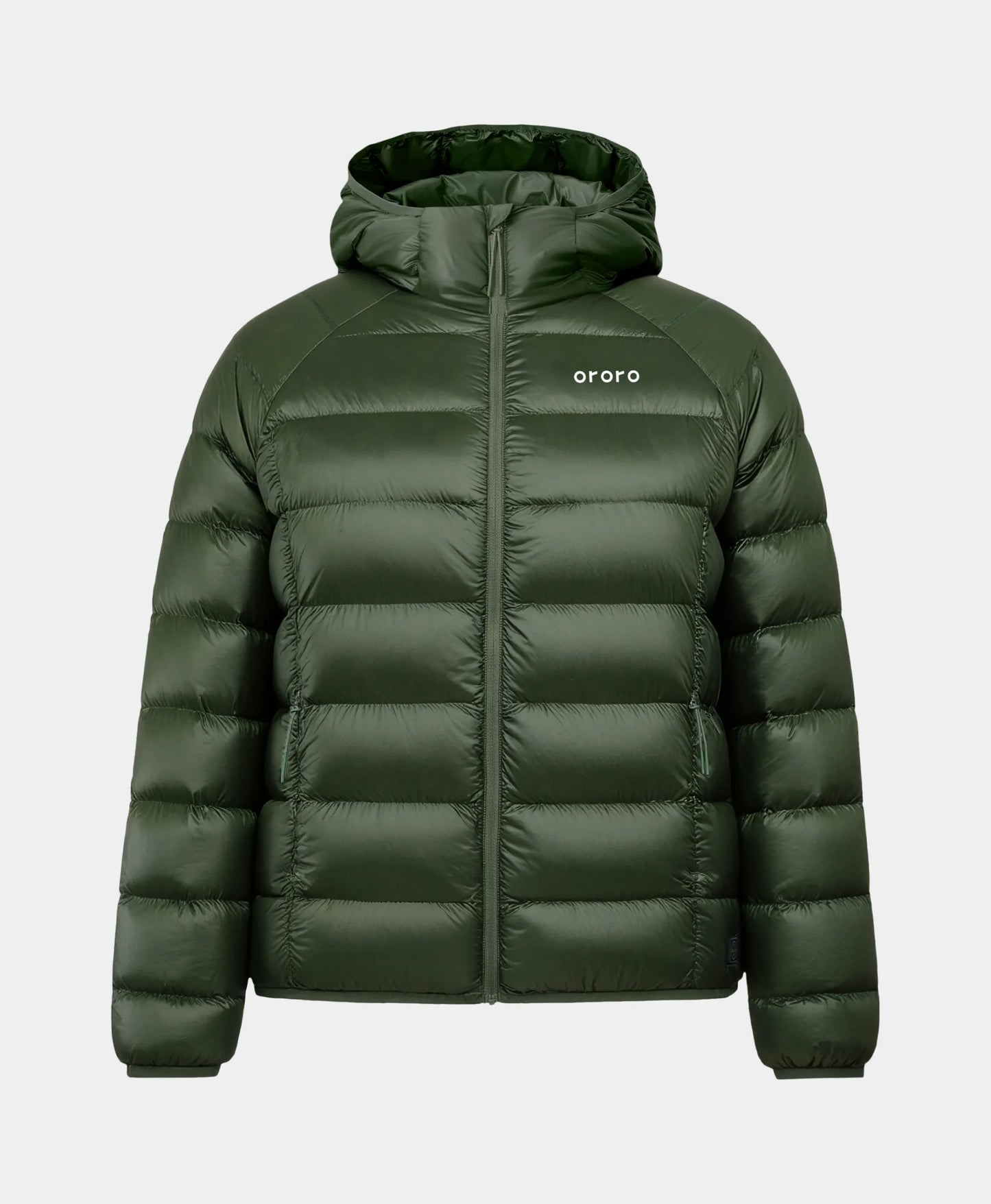 Women's 4-Zone Packable Heated Down Jacket-green