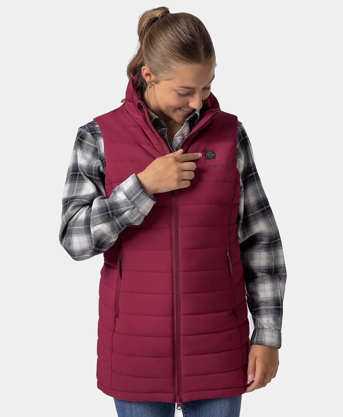 "Tribeca" Frauen beheizbare lange Puffer Weste