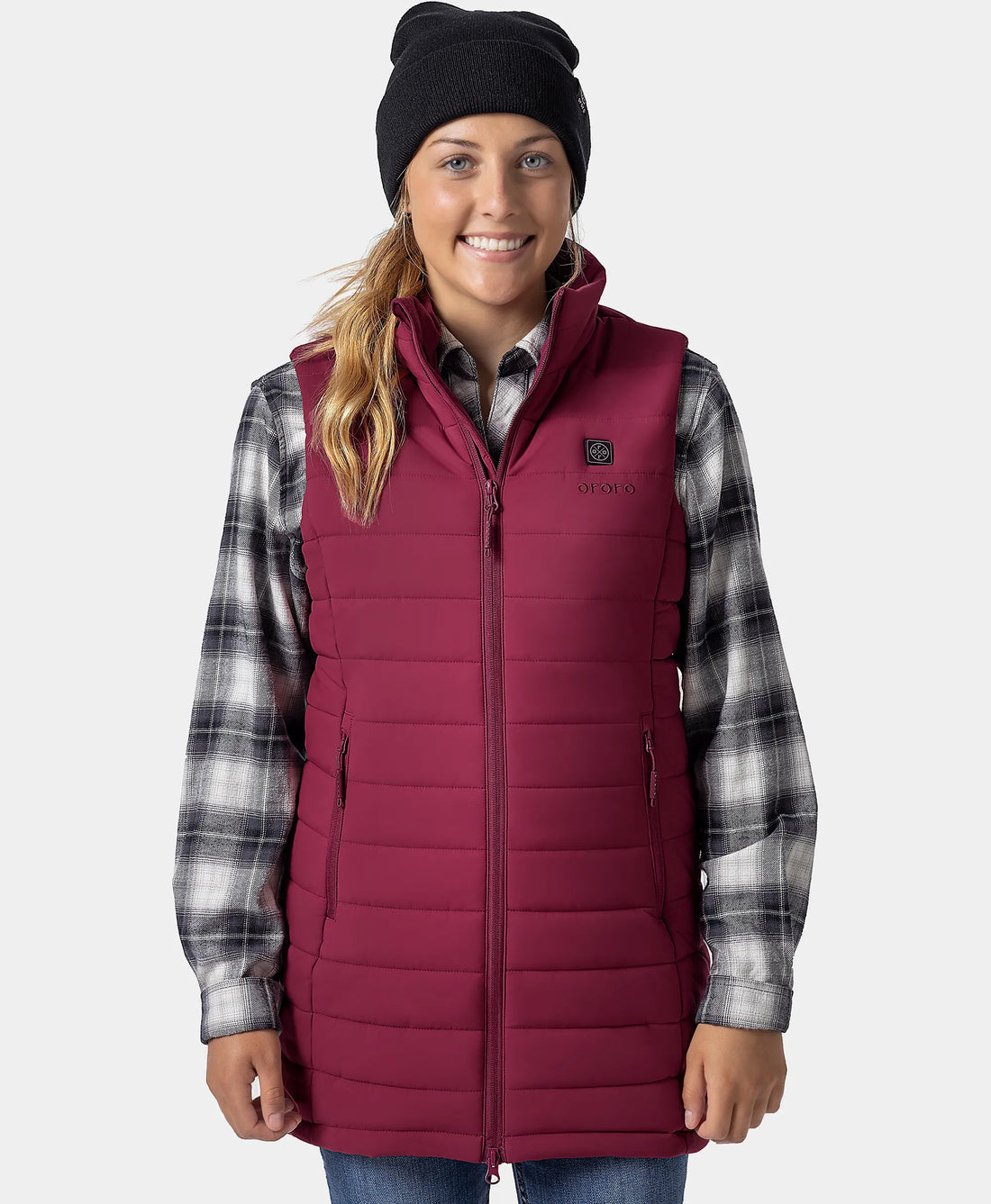 "Tribeca" Frauen beheizbare lange Puffer Weste