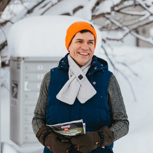 Men's Heated Down Vest - Blue