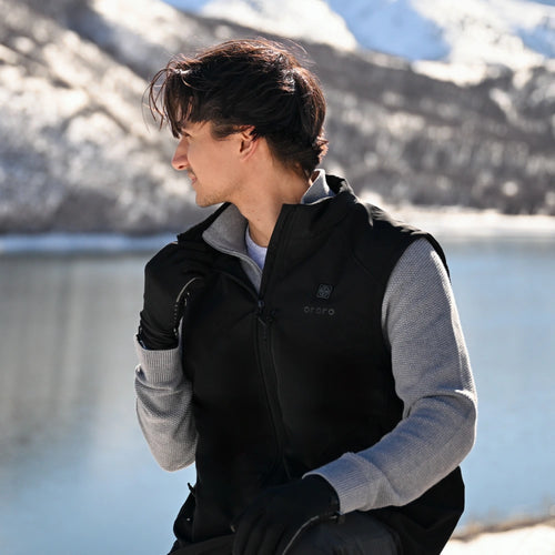 Men's Heated Softshell Vest - Black