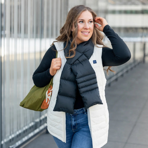 Unisex Heated Puffer Down Scarf (Long) Unisex Heated Puffer Down Scarf (Long)