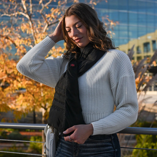 Unisex Heated Puffer Down Scarf (Long) Unisex Heated Puffer Down Scarf (Long)
