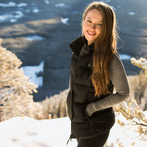 Women's Heated Down Vest - Black
