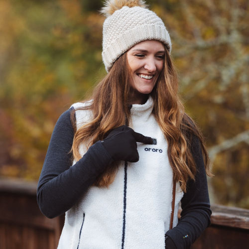 Women's Heated Recycled Fleece Vest
- White Women's Heated Recycled Fleece Vest
- White