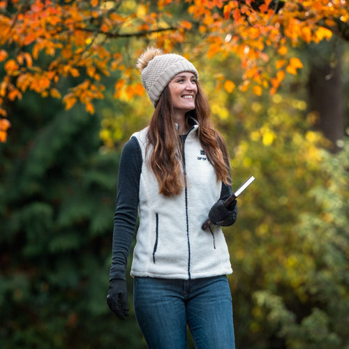 Women's Heated Recycled Fleece Vest
- White Women's Heated Recycled Fleece Vest
- White