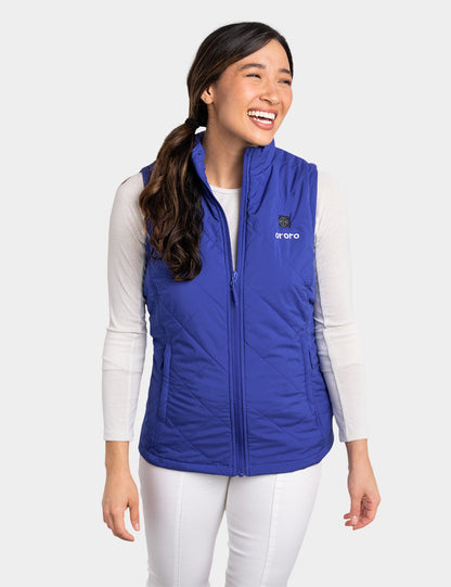 Women's Heated Quilted Vest - Pure Blue