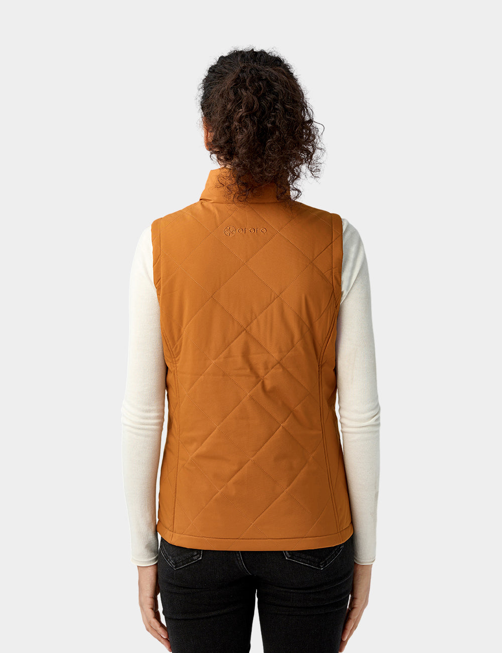 Women's Heated Quilted Vest - Brown