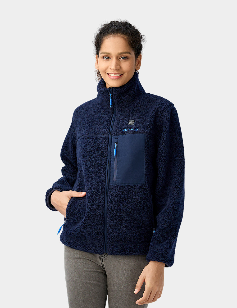 Women's Colorblock Recycled Fleece Heated Jacket