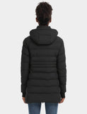 Women's Heated Puffer Parka Jacket - Black