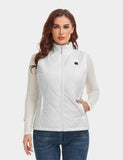 Women's Heated Quilted Vest - Milk White