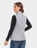 Women's Heated Quilted Vest - Light Gray