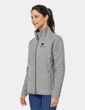 Women's Heated Full-Zip Fleece Jacket - Grey