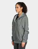 Unisex Heated Fleece Hoodie - Grey