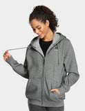 Unisex Heated Fleece Hoodie - Grey