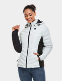 Women's Heated Down Jacket - White