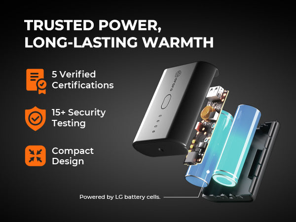 B20M BATTERY performance: 10 hours of heating,1.8x faster recharging,5 verified certifications