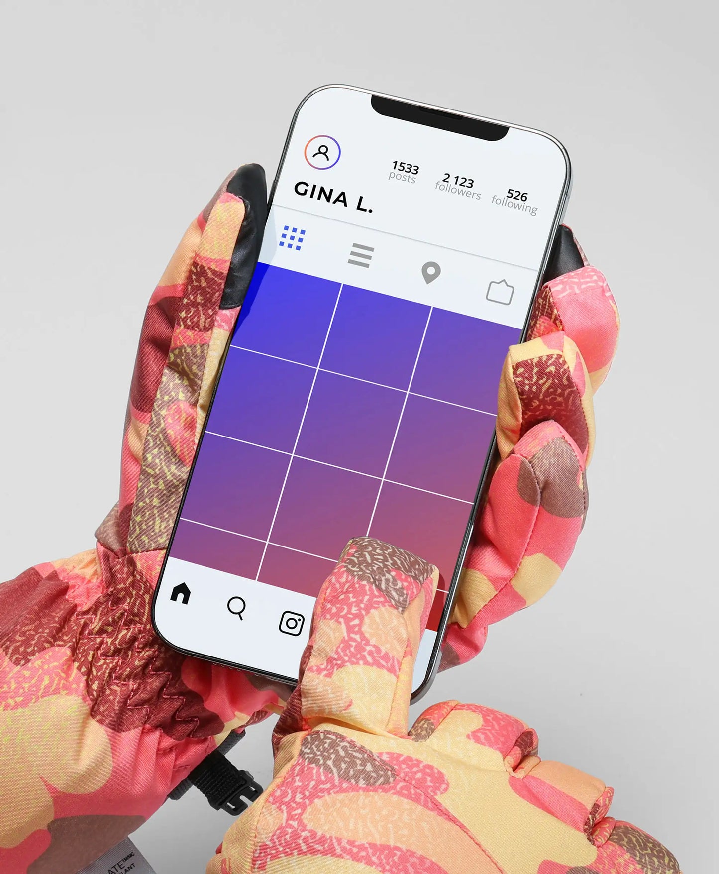 Kyoto Damen-Colorprint Leichte Beheizbare Handschuhe