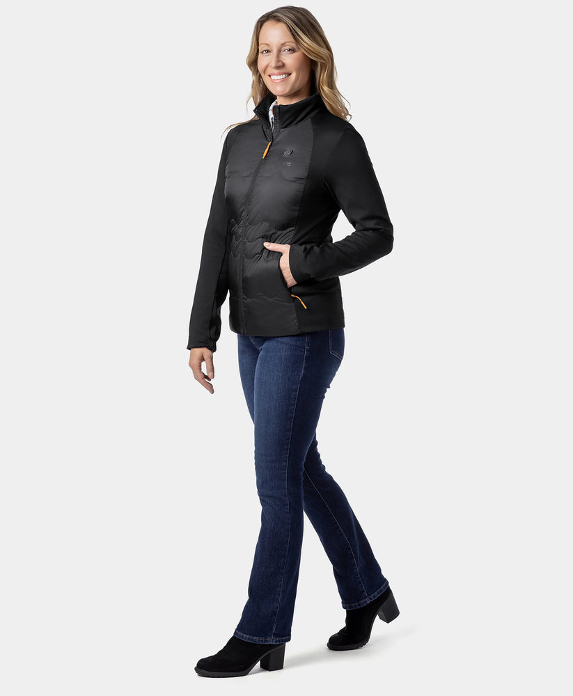 Verbier Damen 4-Zonen Heiz-Daunenjacke