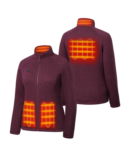 Augusta Tournament Women's 4-Zone Heated Sweater Fleece Jacket