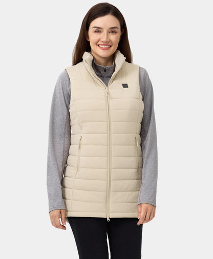 "Tribeca" Frauen beheizbare lange Puffer Weste