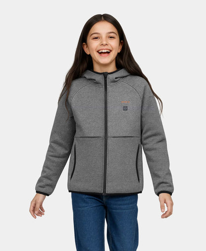 Kinder 4-Zonen Fleece-Hoodie mit Vollreißverschluss