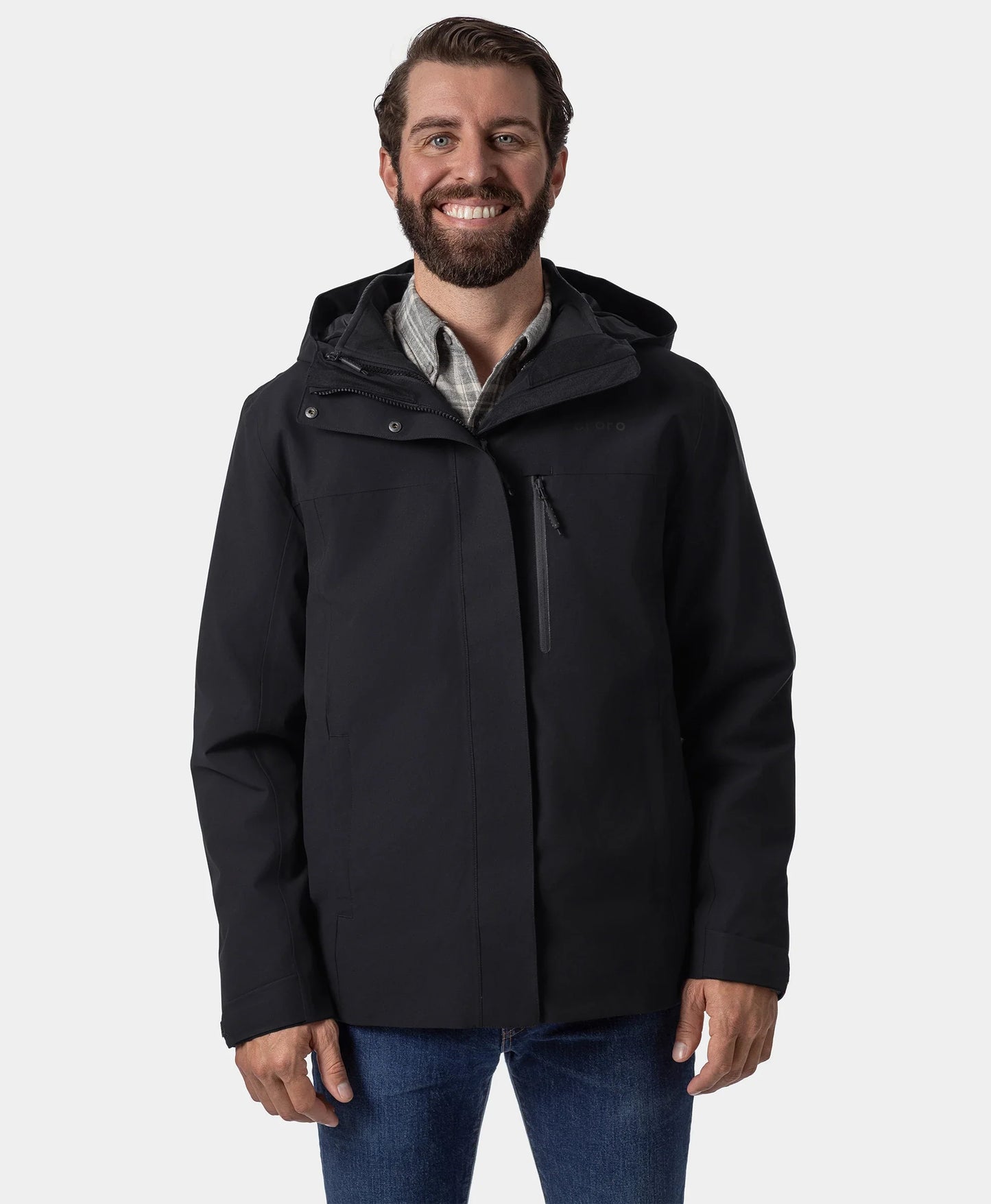 River Ridge Herren 3-in-1 beheizte Jacke mit Fleecefutter