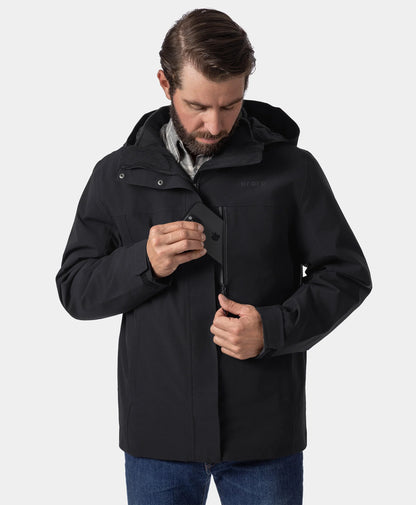 River Ridge Herren 3-in-1 beheizte Jacke mit Fleecefutter