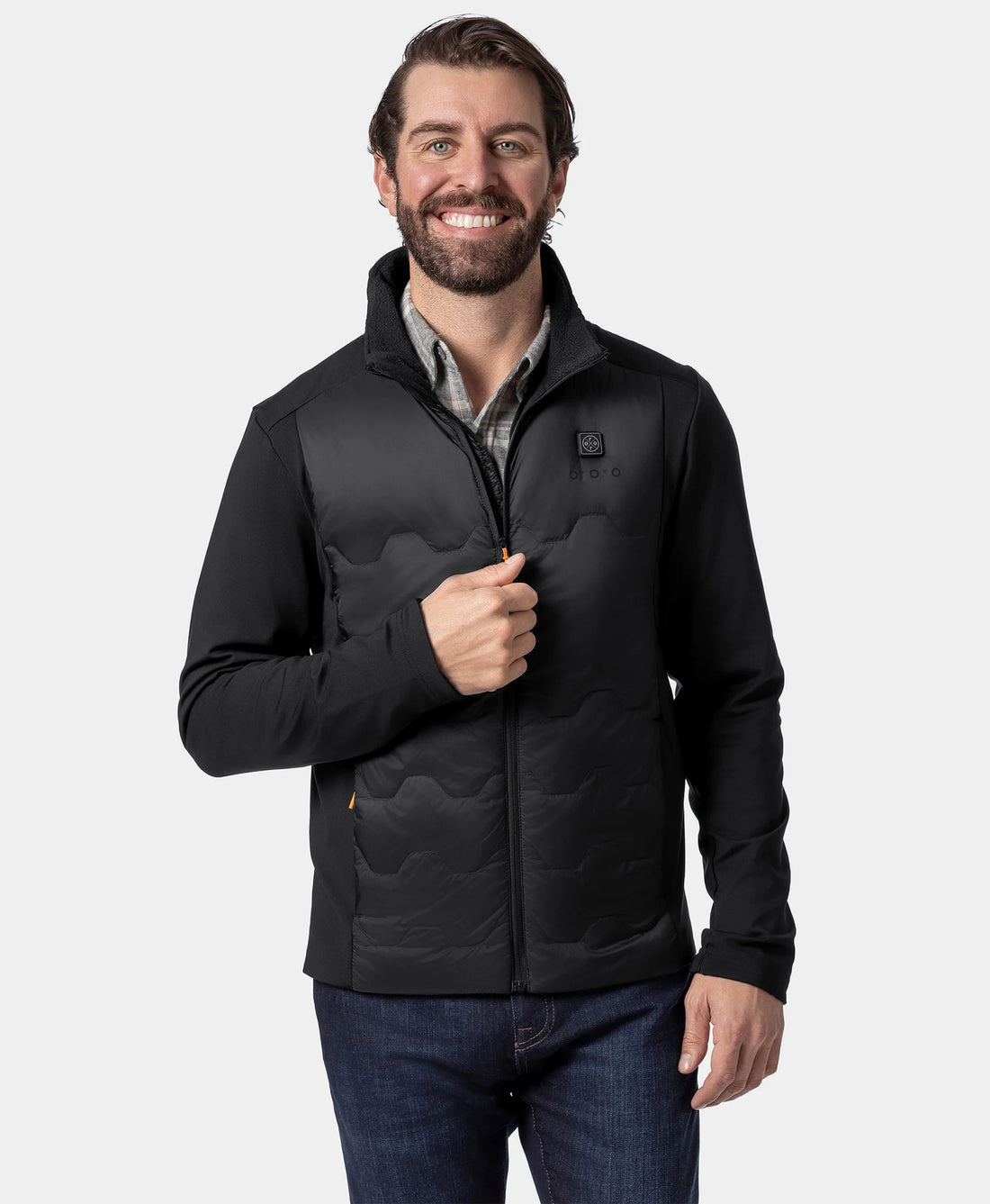 Verbier Herren 4-Zonen Heiz-Daunenjacke