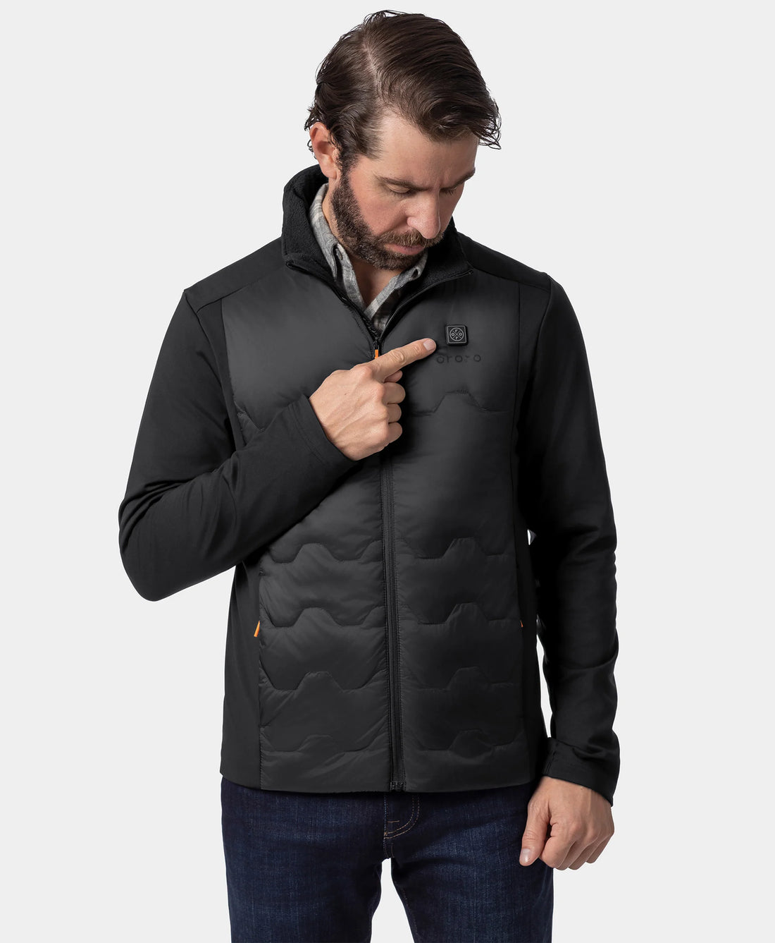 Verbier Herren 4-Zonen Heiz-Daunenjacke