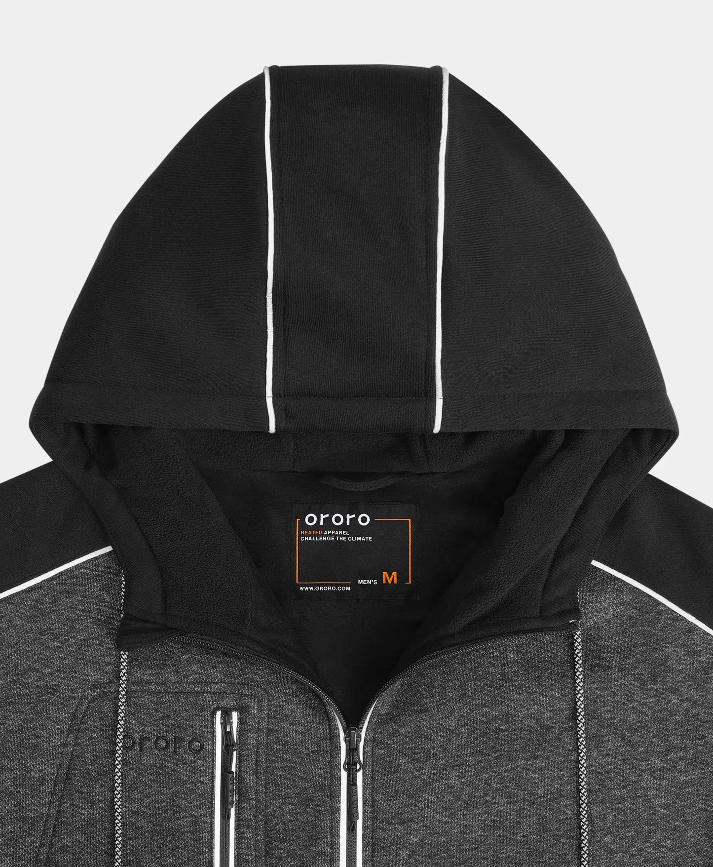 Wayne Unisex 5-Zonen beheizter Hoodie mit durchgehendem Reißverschluss