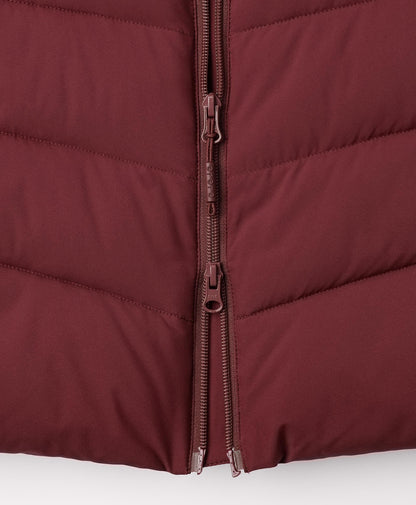 Frauen beheizbare Puffer-Parka-Jacke - Schwarz/Weiß/Grau/Rot